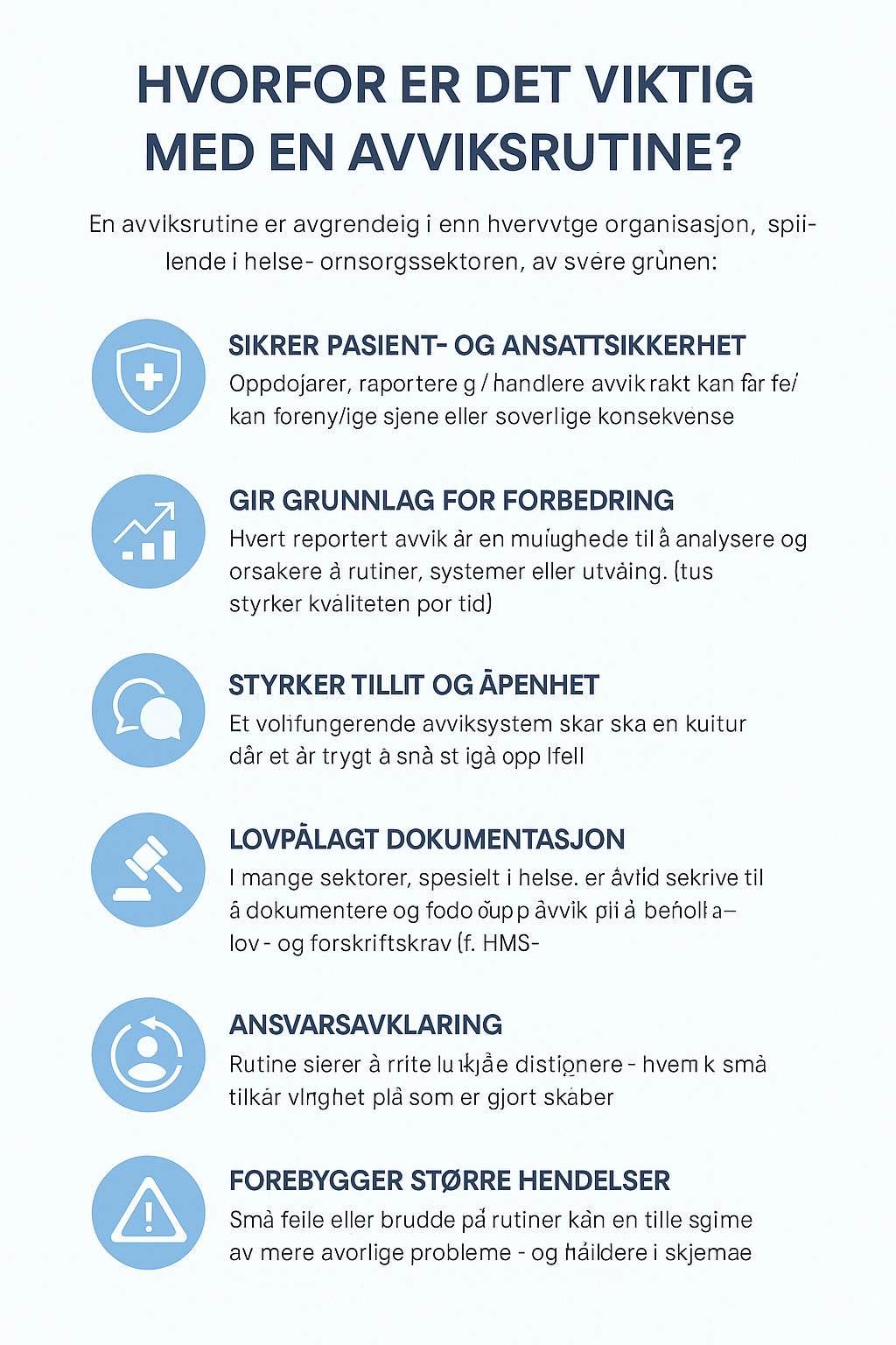 Om avviksrutiner og hvordan du skal forholde dig